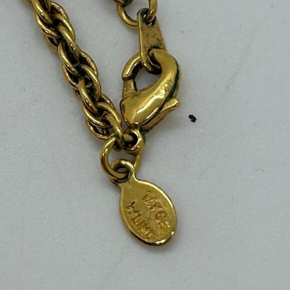 Gold Tone Pendant Watch Necklace With Faux Pearl Drop Floral Roman Working READ - Picture 8 of 10